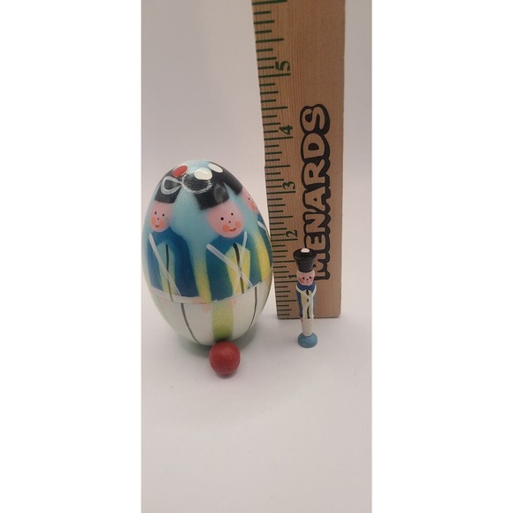 VINTAGE Polish Nutcracker Soldier Nesting Egg 10 Wooden Soldiers, Holiday, Toy - Picture 5 of 8